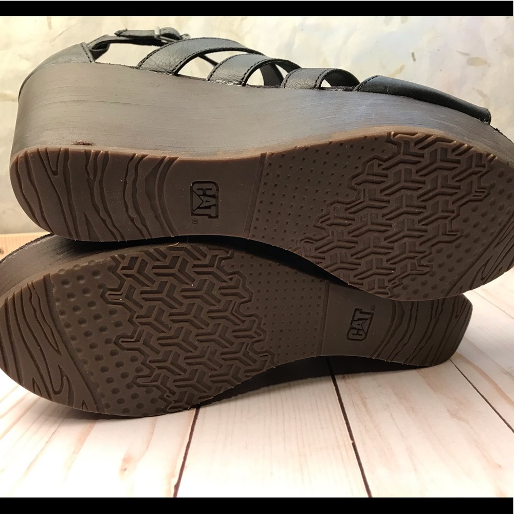 Caterpillar platform leather sandals - Picture 7 of 9